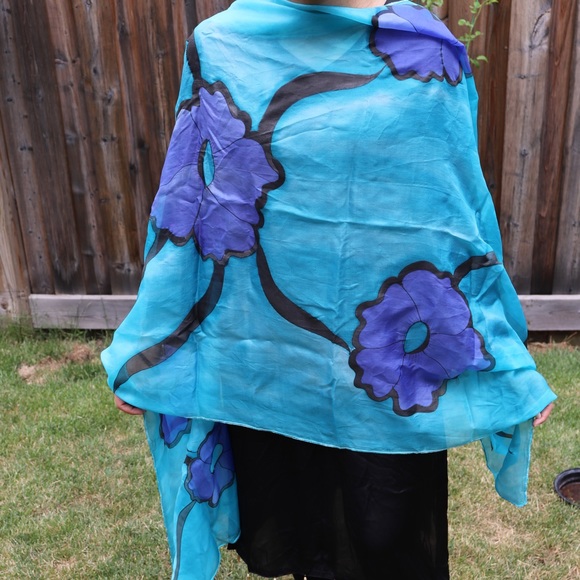 Handmade China Silk Scarf - Picture 2 of 3